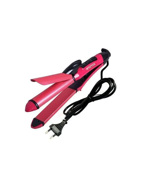 Nova 2-in-1 Hair Straightener & Curler Pink